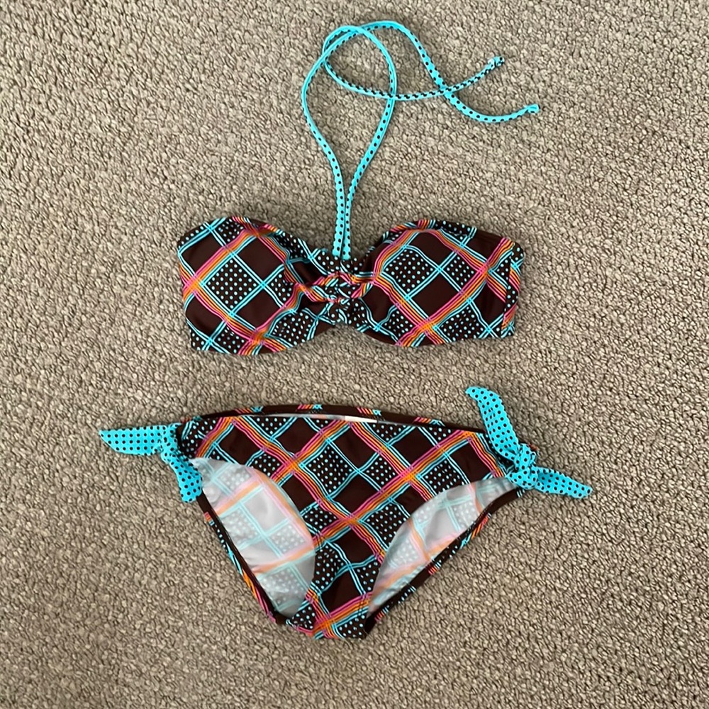 Xhilaration Plaid / Polka Dot Bikini